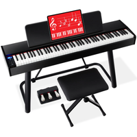 Digital Piano Set Designed for All Skill Levels, 88 Weighted Keys, 140 Timbres, Complete Stand & Stool