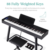 Digital Piano Set Designed for All Skill Levels, 88 Weighted Keys, 140 Timbres, Complete Stand & Stool