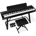 Digital Piano Set Designed for All Skill Levels, 88 Weighted Keys, 140 Timbres, Complete Stand & Stool