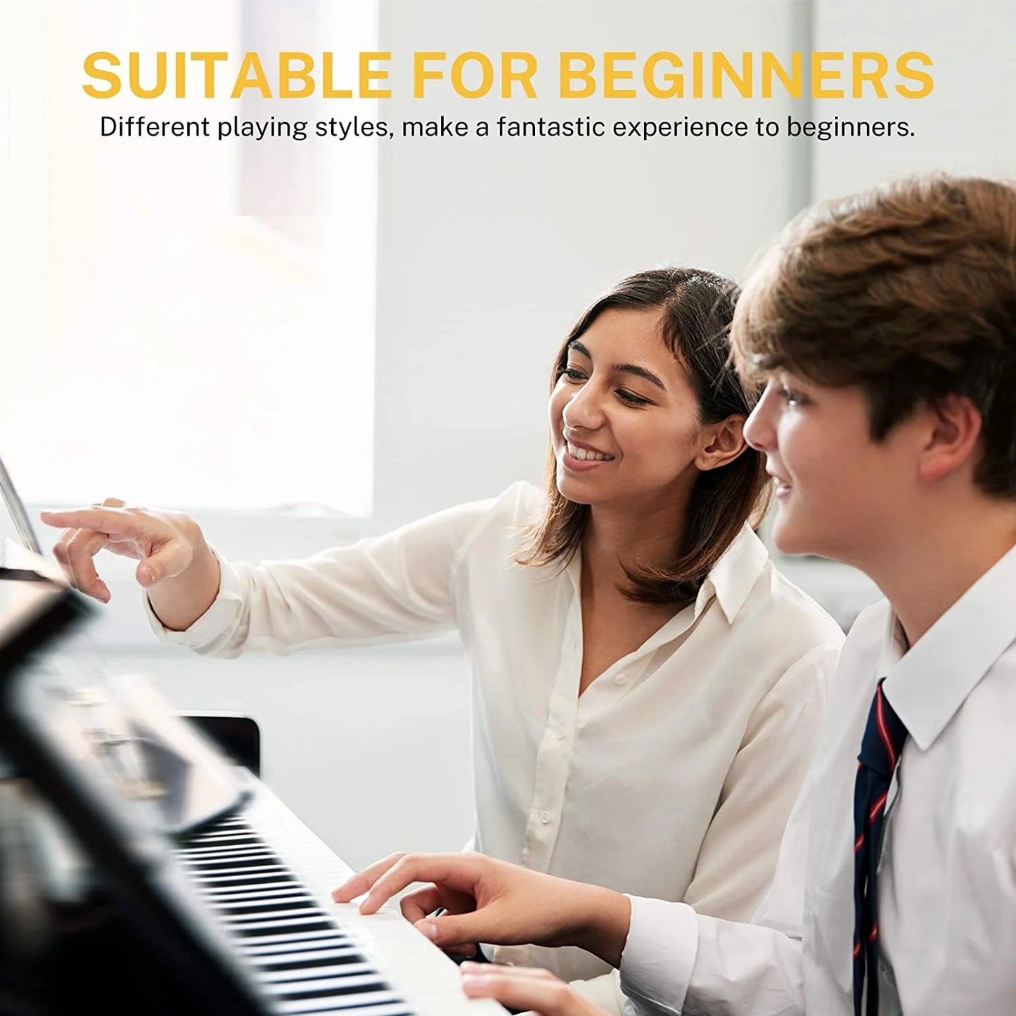 DEP-20 Beginner Digital Piano 88 Keys Full Size Weighted Keyboard, Portable Electric Piano